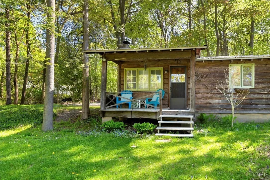 Rustic exterior of The Cabin in the woods